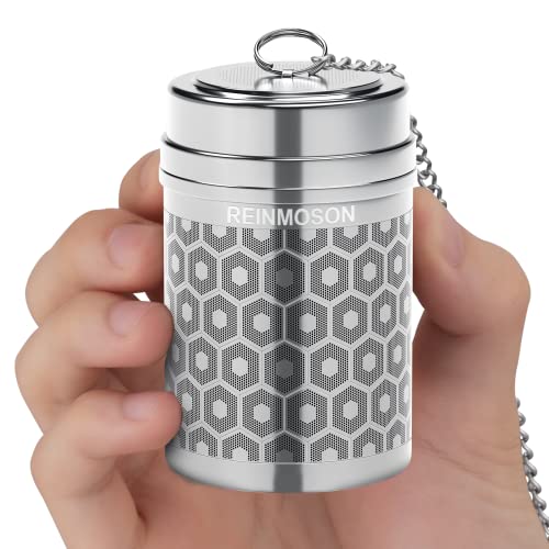 Reinmoson Large Tea Infuser for Loose Tea & Spice Infuser for Cooking, Extra Fine Mesh Tea Strainers, 304 Stainless Steel Steeper for Black Tea, Rooibos, etc - Large - 1 Pack