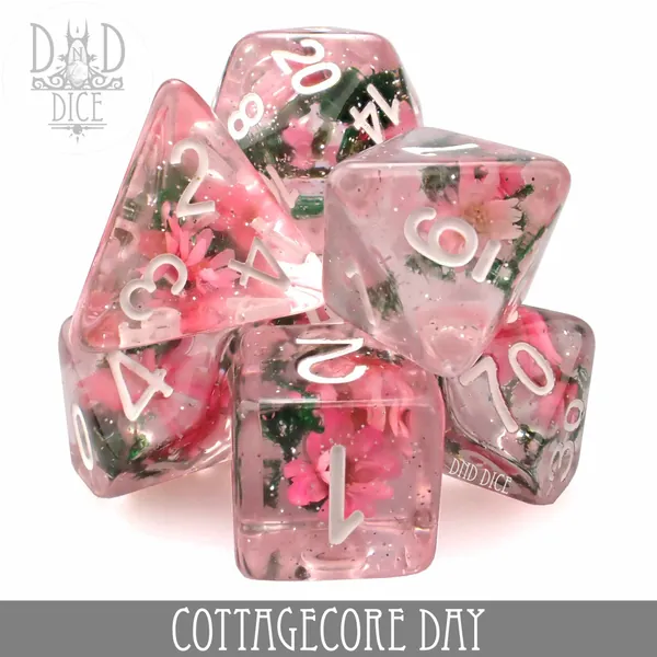 cottagecore dice set~`•☆