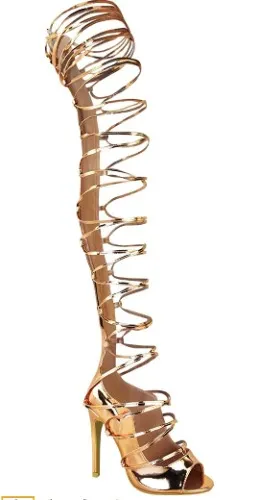 Thigh high gladiator heels