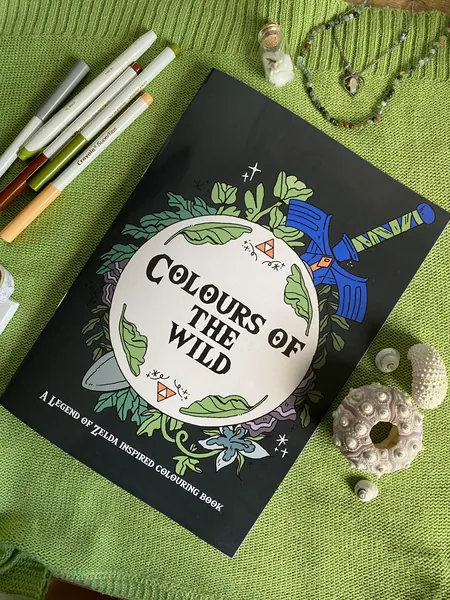 Legend of zelda colouring book , nintendo colouring pages , self care and mindfulness activities, nerdy colouring for adults