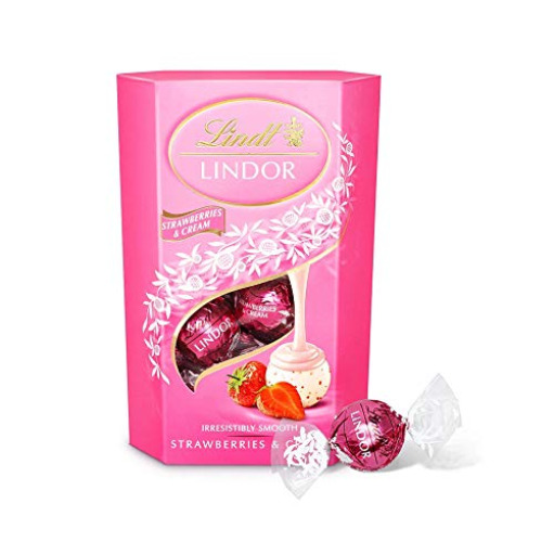 Lindt Lindor Strawberries & Cream 200g - Strawberry - 7.05 Ounce (Pack of 1)