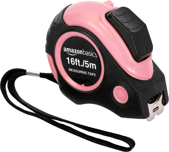 Amazon Basics Tape Measure - 16 Feet, Pink - Pink Measure