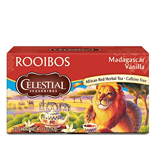 Celestial Seasonings Herbal Tea, Rooibos Madagascar Vanilla, 20 Count (Pack of 6) - Rooibos Honey Vanilla