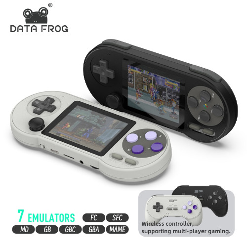 DATA FROG SF2000 3 inch Handheld Game Console Player Mini Portable Game Console Built-in 6000 Games Retro Game Support AV Output - AliExpress 