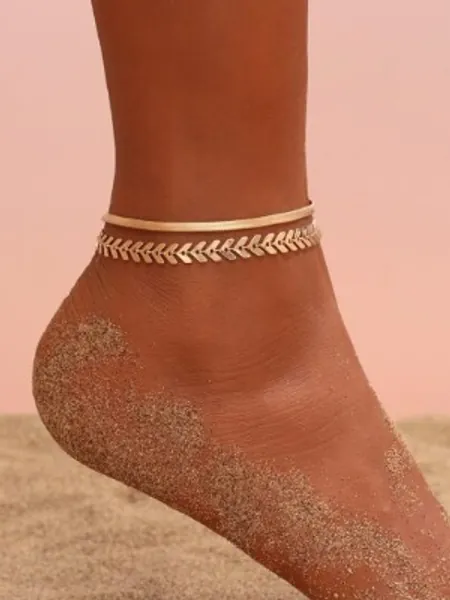 2pcs Minimalist Anklet