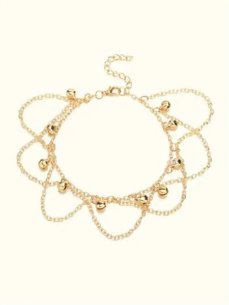 Small Bell Decor Charm Anklet