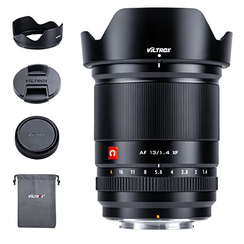 VILTROX 13mm F1.4 XF Lens for Fuji-X Mount, Large Aperture f/1.4 APS-C Prime Lens for Fujifilm Camera X-A5 X-A7 X-E1 X-E2S X-H1 X-M1 X-PRO2 X-PRO3 X-T1 X-T10 X-T30II X-T100 X-S10 X-H2S X-T5 - 13mm F1.4 X