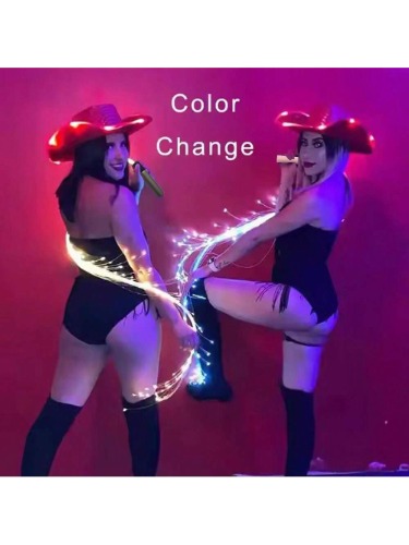 1pc USB Rechargeable LED Dancing Whip, Colorful Flashing Atmosphere Prop For Nightclub, Light Show, Dance Festival
