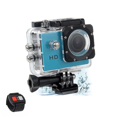 4K Action Pro Waterproof All Digital UHD WiFi Camera + RF Remote And Accessories - Blue