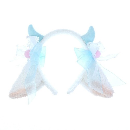 Kawaii Sheep Headband | Blue Horns