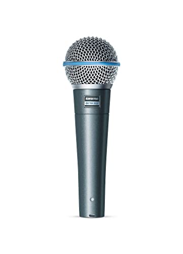 Shure BETA 58A Vocal Microphone - Single Element Supercardioid Dynamic Mic for Stage and Studio, includes A25D Adjustable Stand Adapter, 5/8” to 3/8” (Euro) Thread Adapter and Storage Bag