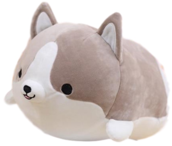 Happy Corgo Plushie (3 COLORS, 3 SIZES) - Burnt / 24" / 60 cm