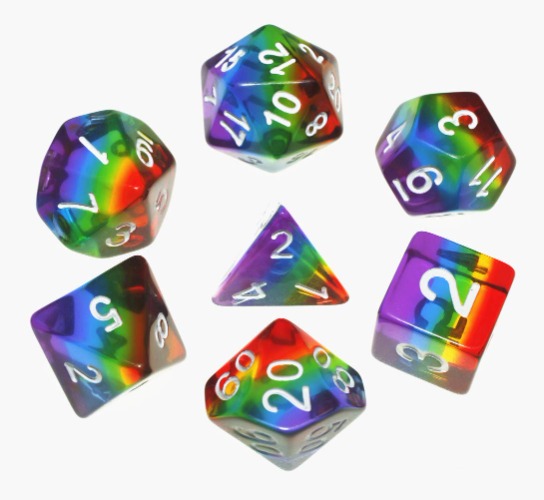 ｡:+* Rainbow dnd dices :0