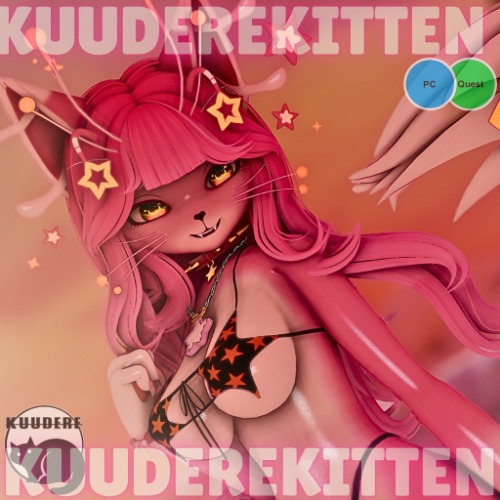 Aurora, RGB Space Cat Alien Furry Avatar [SPS][PC/QUEST][VRCHAT AVATAR]