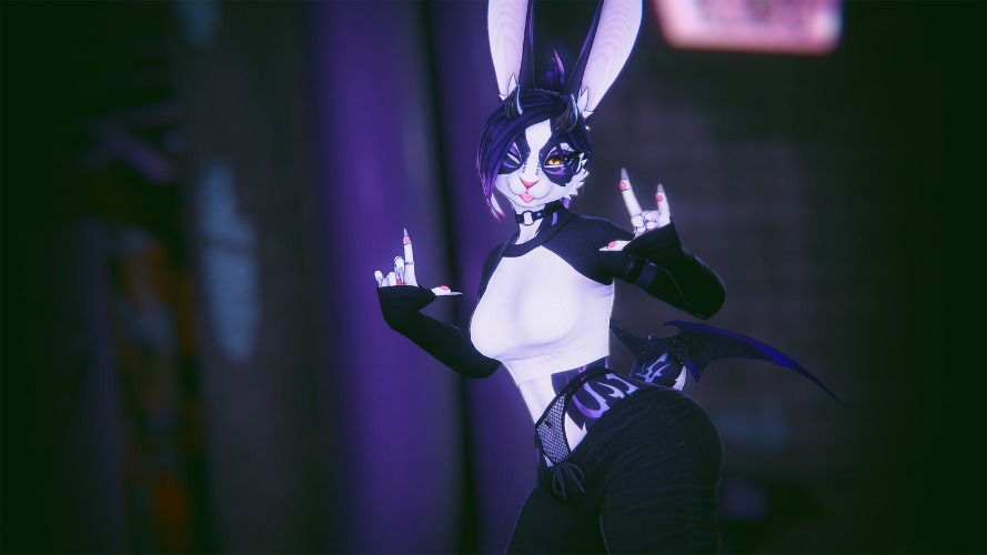 Alice Bunny Furry Vrchat PC + Quest + Facetracking