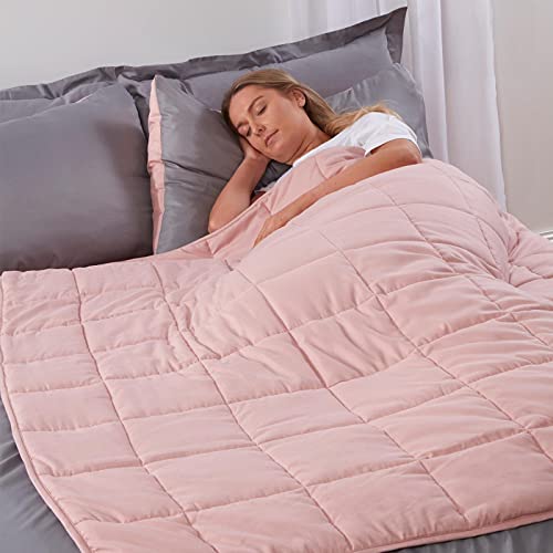 weighted blanket for anxiety relief, 150x200 CM, pink