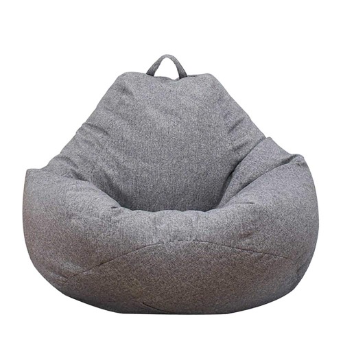 Jetcloud - Puf de respaldo alto para adultos (tamaño grande), diseño reclinable, para juegos, para interior y exterior, sin relleno, gris oscuro, XL:100x120cm