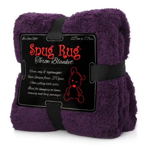 Purple - Snug Rug Special Edition Luxury Sherpa Fleece Snug Rug Throw Blanket - New & Exclusive Colour by Snug Rug