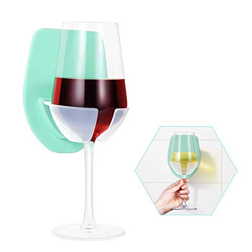 BaByLeisure Weinglashalter Badewanne Weinregal Weinglashalter zum Umhängen Weinglashalter für Badezimmer für Baddusche Home Decor Weinständer Dekoration Geschenk Geburtstag Weinliebhaber Weihnachten