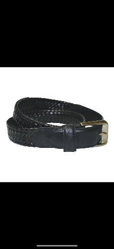 Leather Braided Belt Black