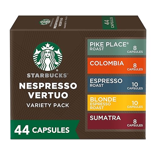 Starbucks by Nespresso Vertuo, Favorite Variety Pack Coffee & Espresso, 44-count Coffee and Espresso Pods, Brews 7.8 oz and 1.35 oz. - Favorite Variety Pack - 44 Count (Pack of 1)