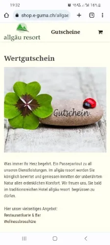 Wertgutschein - Allgäu resort