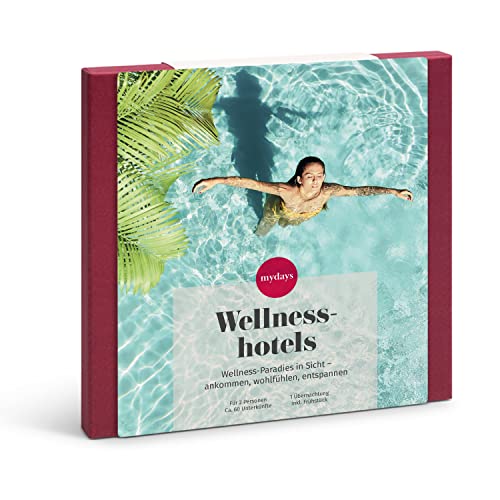 mydays Geschenkbox Wellnesshotels, traumhafte Wellness-Oasen an 60 Standorten, Reise-Gutschein für 2 Personen