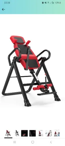 LWH inversionsbank,zusammenklappbar inversionstrainer Tragfähigkeit bis zu 120KG 0-90° vertikale Umkehrung Untere Riemenscheibe Höhenverstellung 147-198CM,74X115X152CM : Amazon.de: Sport & Freizeit
