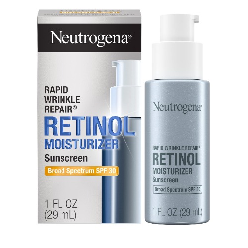 Neutrogena Rapid Wrinkle Repair Retinol Face Moisturizer with SPF 30 Sunscreen, Daily Anti-Aging Face Cream with Retinol & Hyaluronic Acid to Fight Fine Lines, Wrinkles, & Dark Spots, 1 fl. oz - Day Cream - SPF 30