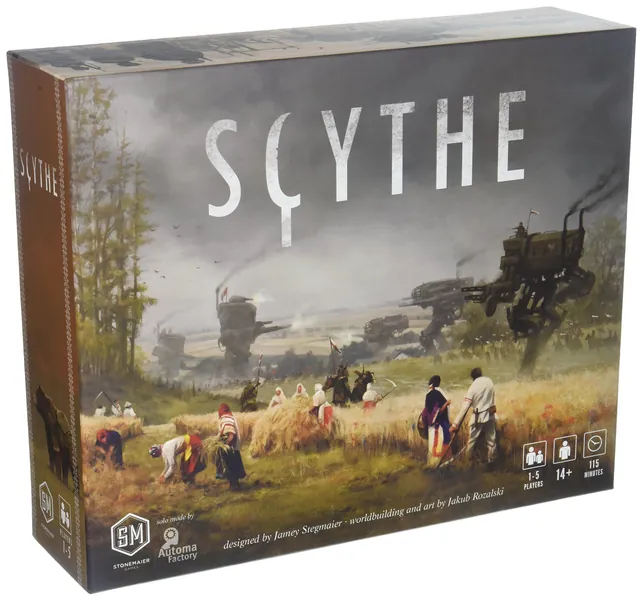 Stonemaier Games Scythe Board Game - An Engine-Building, Area Control for 1-5 Players, Ages 14+, Gray - Base