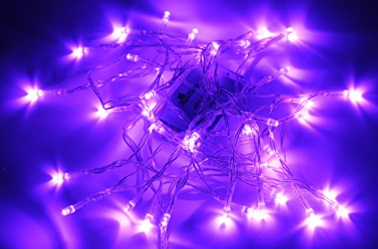Karlling Battery Operated Purple 40 LED Fairy Light String Wedding Party Xmas Christmas Decorations(Purple) - Purple - General 40 Leds