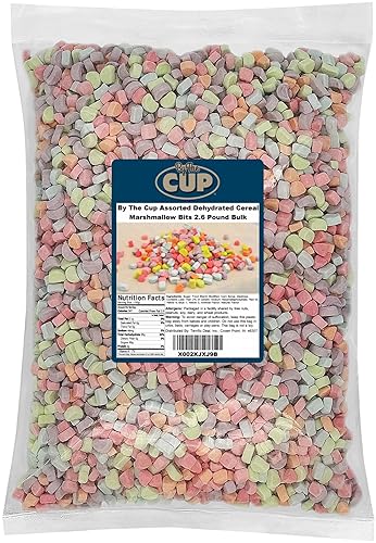 By The Cup Assorted Dehydrated Cereal Marshmallow Bits, 2.6 lb Bulk Bag