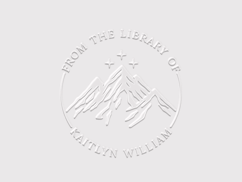 Night Court Book Embosser Stamp | Mountain with Three Stars Stamp | Rubber Stamp, Self Inking Stamp or Embosser | SKU: STL081