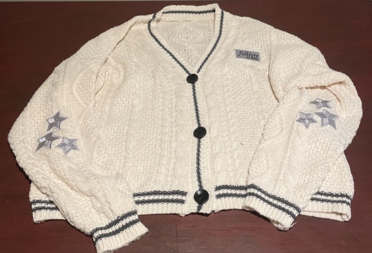 Authentic Taylor Swift Folklore Cardigan, XL/2XL 1st Edition Album Sweater, Used