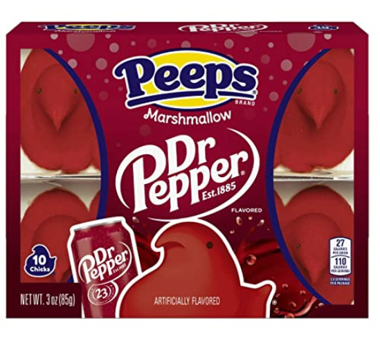 Peeps Easter Dr Pepper Flavored Marshmallow Chicks Limited Edition 10 count Easter Basket Candy