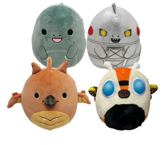 Squishmallows Kellytoy Godzilla Plush Toy (Set of 4 Godzilla) - Set of 4 Godzilla