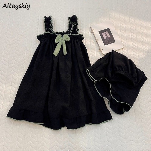 Women Soft Pajama Set Summer Thin Sleepwear Soft Leisure