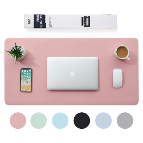 Multifunctional Office Mouse Pad 80 x 40 cm Waterproof PU Leather Desk Pad Ultra-thin Mouse Pad Non-Slip Desk Mat for Office Home Pink