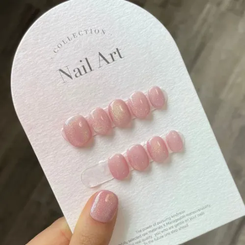 N64 - Press on nails, Handmade, Acrylic Full Cover, Professional Japanese