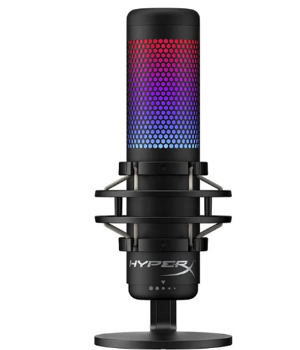 Amazon.com: HyperX QuadCast S – RGB USB Condenser Microphone for PC, PS4, PS5 and Mac, Anti-Vibration Shock Mount, 4 Polar Patterns, Pop Filter, Gain Control, Gaming, Streaming, Podcasts, Twitch, YouTube, Discord