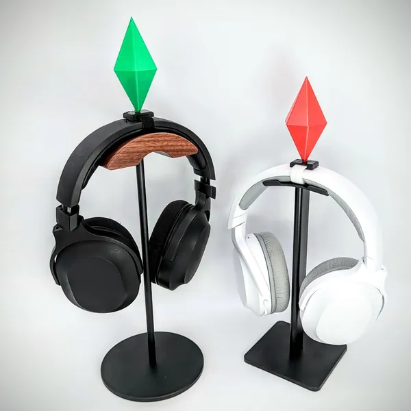 Plumbob Diamond Headphone Attachment, Headset Ears, Horns for Gaming, Cosplay, Streaming
