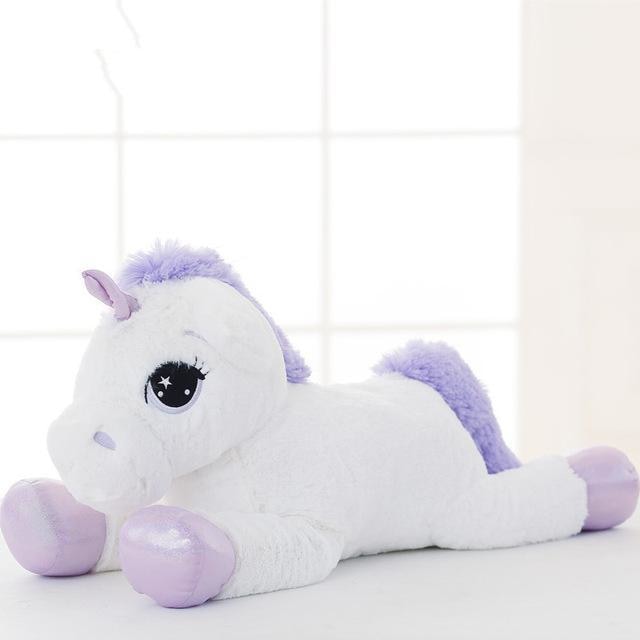 Jumbo Fluffy Unicorn Plush - White