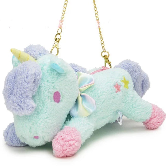 Milky Plush Unicorn Purse - Blue