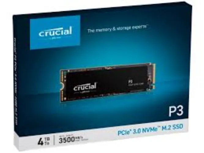 Crucial P3 M.2 PCIe Gen3 3D NAND NVMe SSD 4TB