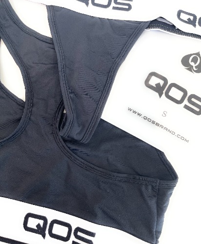 BLACK WHITE QOS BRAND- Ladies Sports Bralette Set - Special Edition | Medium