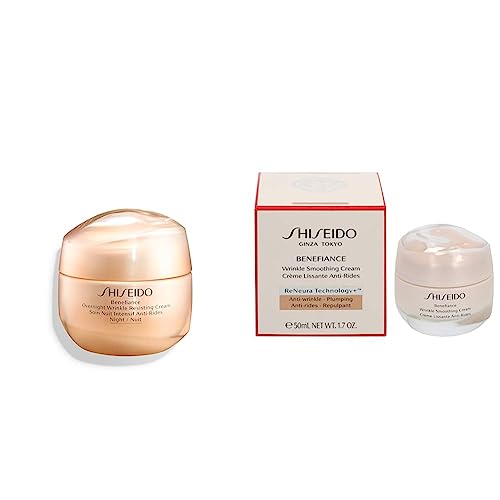 Shiseidobenefiance Overnight Wrinkle Resisting Cream 50 Ml, (1Er Pack) & Benefiance Wrinkle Smoothing Cream, 50ml - Bundle mit Cream