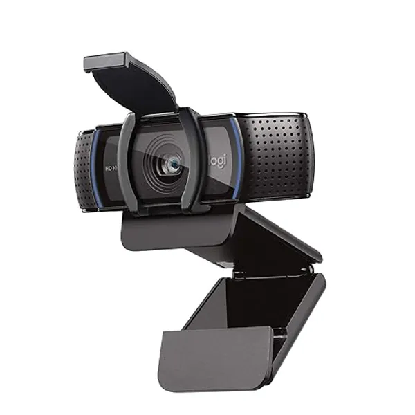 Logitech C920s HD Pro Webcam, Full HD 1080p/30fps, Video-Llamadas, Audio Nítido, Corrección de Iluminación Automática, PC/Mac/Portátil/Tablet/XBox, Funcionan con Teams, Google Meet, Zoom - Webcam