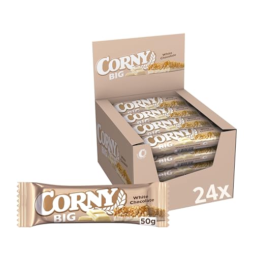 Müsliriegel Corny BIG White Chocolate, mit weißer Schokolade, Großpackung 24x40g - Weiße Schokolade