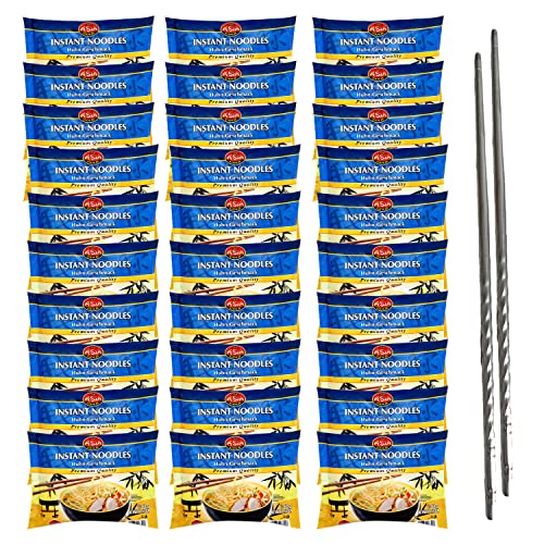 30er Set Asia Gold Instant Nudeln Huhn I 30x60g I Chinesische Nudeln I Asia Nudeln Instant I Ramen Nudeln I Asiatische Nudeln I Instant Ramen I China Nudeln I plus Essstäbchen I OYOY Asia Selection - 30er Set Huhn