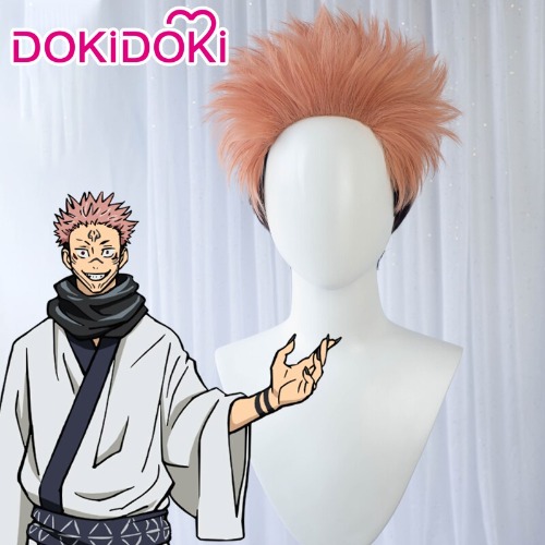 Dokidoki Anime Cosplay Jujutsu Kaisen Cosplay Yuji Itadori Wig Jujutsu Kaisen Ryomensukuna Wig Halloween | Yuji Itadori-PRESALE